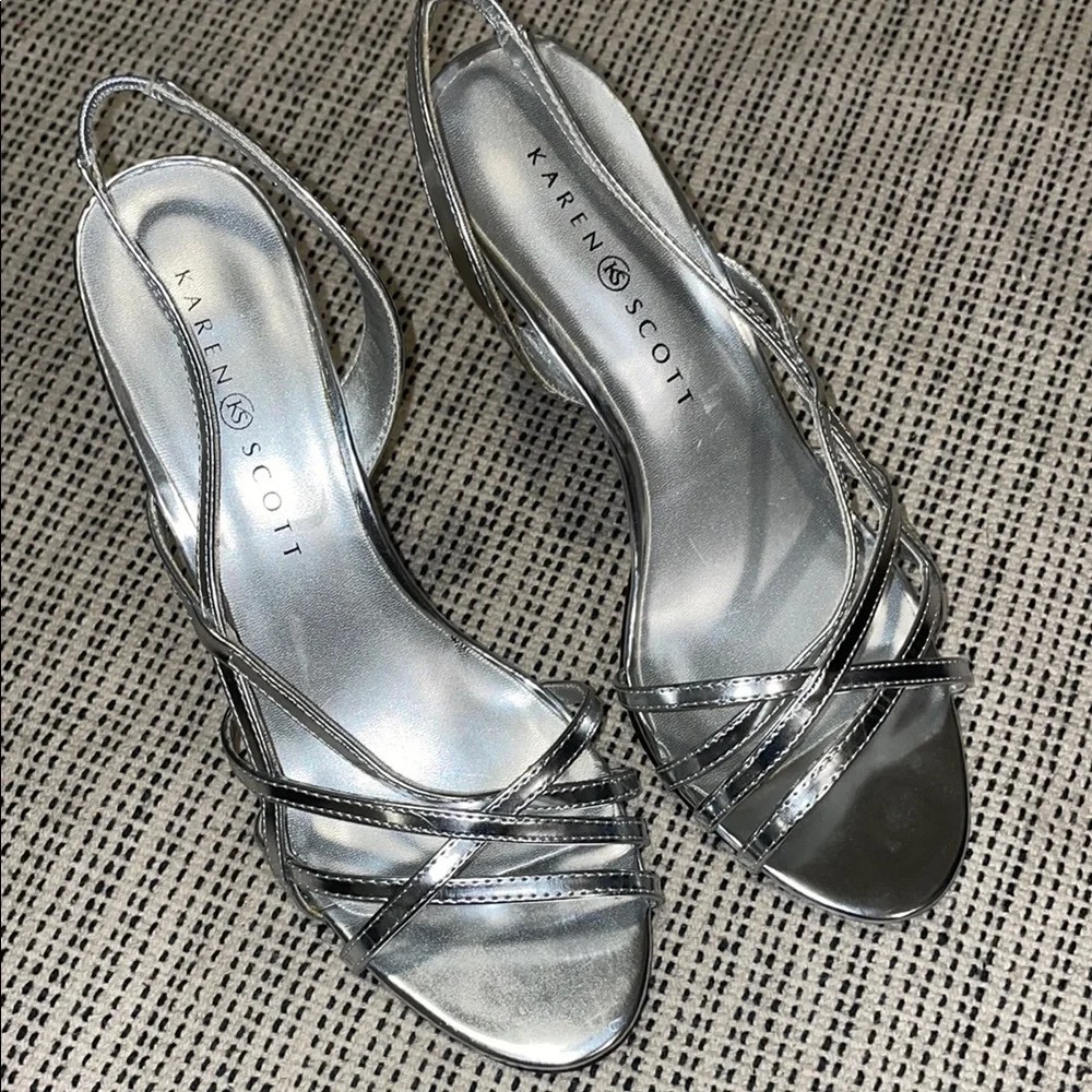 Karen Scott Silver Women's Sandals heels Shoes